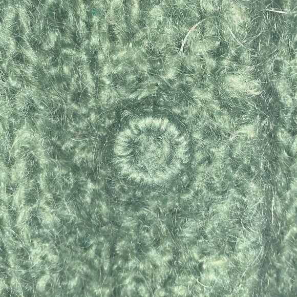 Vintage 1940’s Green Knit Long Sweater Coat Swagger Jacket Medium - Picture 3 of 12